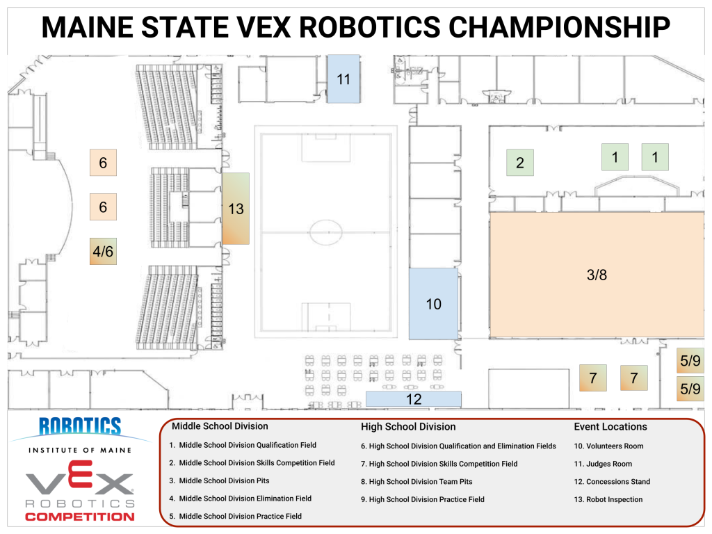 VEX 2023 Event Map
